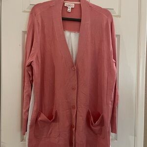 Isaac Mizrahi Pink Women's Cardigan